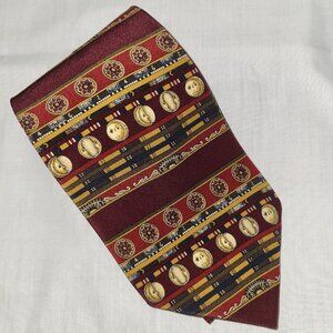 METROPOLITAN MUSEUM OF ART BROWN PERU DECO SILK NECKTIE TIE Canada